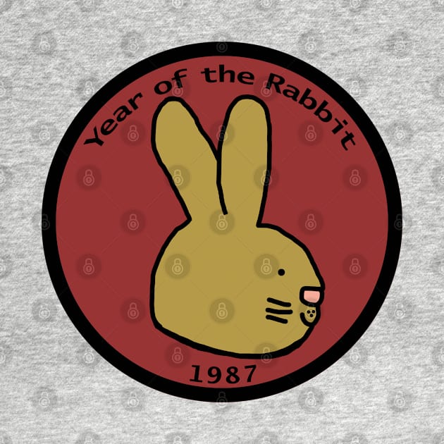 Year of the Rabbit 1987 Bunny Portrait by ellenhenryart